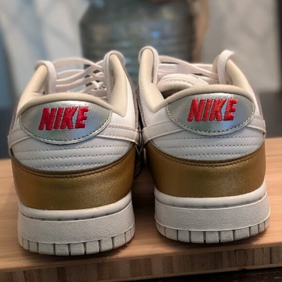 ⬇️PRICE DROP⬇️NIKE Dunks Low SE- Silver|Gold|Metallic Women's Sneakers - Picture 10 of 10